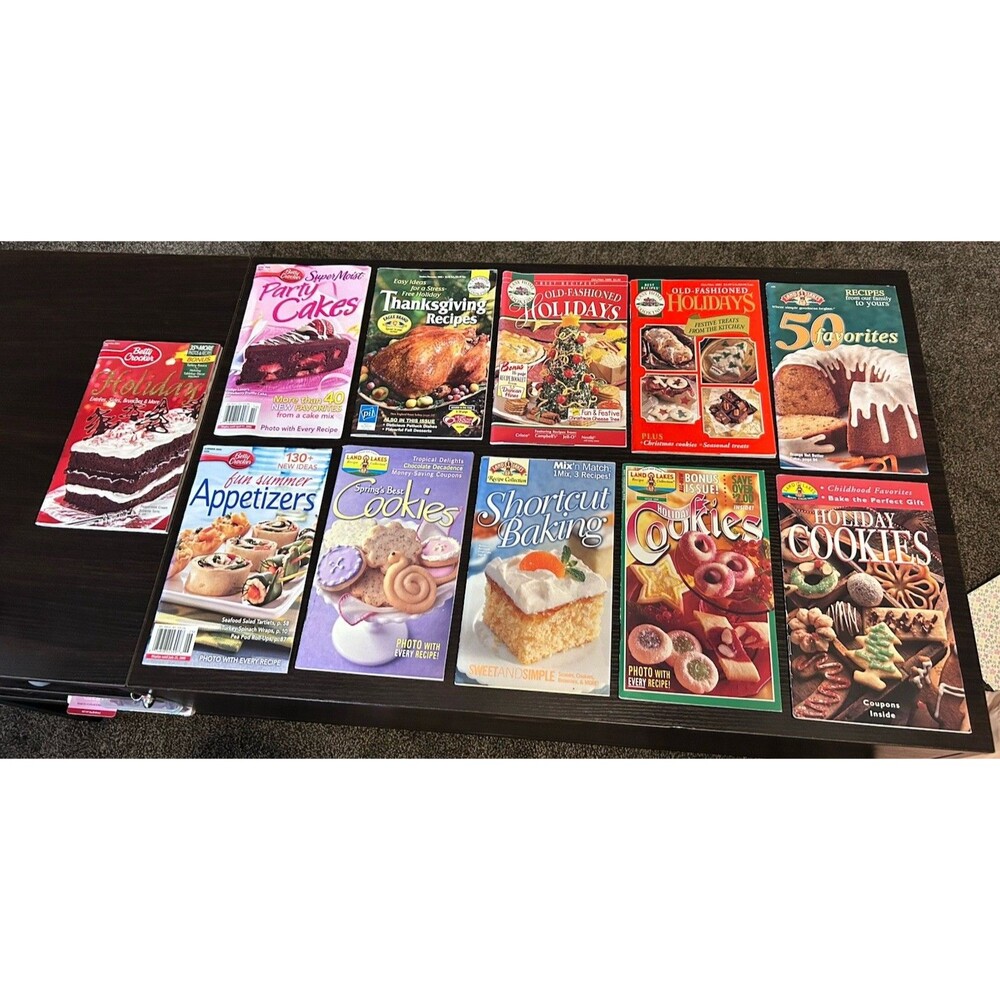 11 Vintage Recipe Booklets Betty Crocker Land O Lakes Easy Home Cooking Desserts